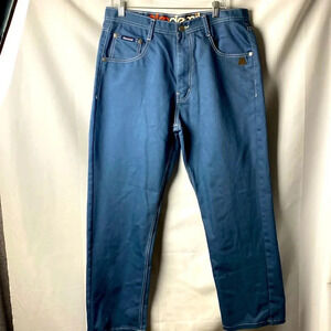 AKADEMIKS MENS SIZE 36/30 DARK STEEL BLUE JEANS PANTS GOOD CLEAN CONDITION